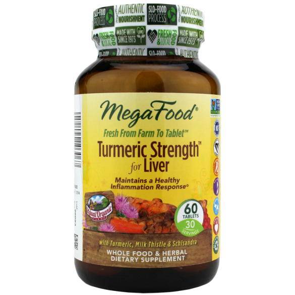 MegaFood - Turmeric Strength - Lever Formulering - 60 tabletten