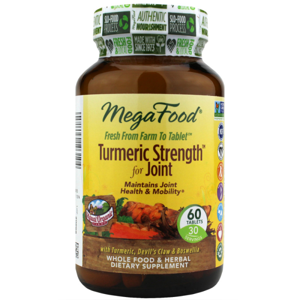 MegaFood - Turmeric Strength - Gewrichten Formulering -  60 tabletten