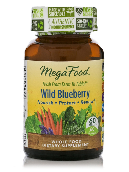 MegaFood - Wild Blueberry - Bosbes - 60 kauwtabletten